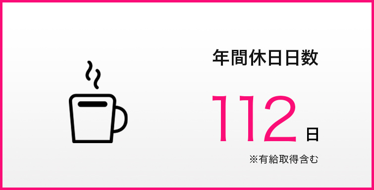 年間休日日数112日